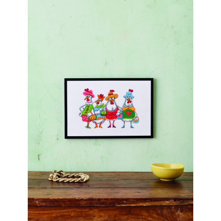 Permin Stickereiset Chick-o-Holics 30x20cm von Permin