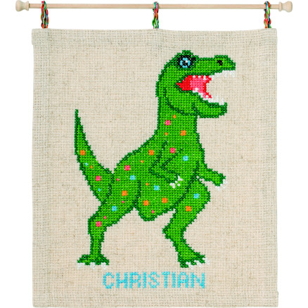 Permin Stickereiset Dino 30x34cm von Permin