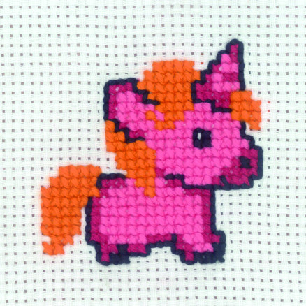 Permin Stickereiset Einhorn rosa 8x8cm von Permin