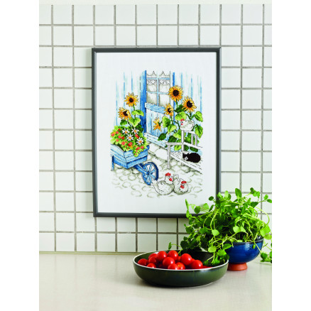 Permin Stickereiset Hühner im Hof 30x40cm von Permin