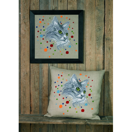 Permin Stickereiset Katzen 60x60cm von Permin