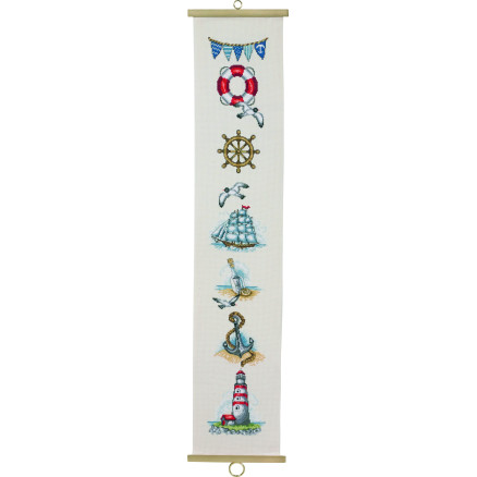 Permin Stickereiset Maritime Glockenschnur 18x90cm von Permin