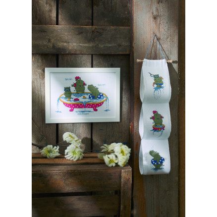 Permin Stickereiset Nilpferde 12x63cm von Permin