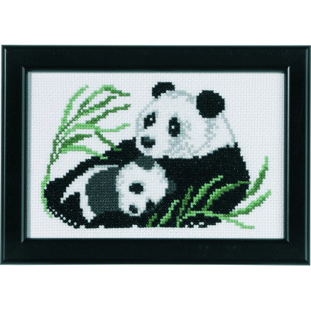 Permin Stickereiset Panda mit Welpe 14x9cm von Permin