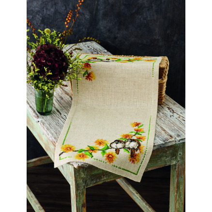 Permin Stickereiset Ranunkel und Haussperling 36x86cm von Permin