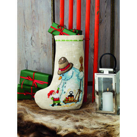 Permin Stickereiset Schneemann 28x42cm von Permin