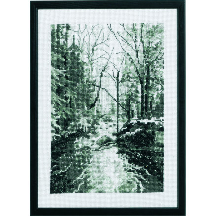 Permin Stickereiset Waldbach 21x29cm Permin Stickereiset Waldbach 21x29cm von Permin