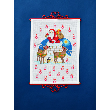 Permin Stickereiset Weihnachtsmann im Schornstein 32x42cm von Permin