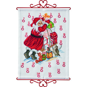 Permin Stickerei-Set Weihnachtsmann & Geschenke 32x44cm von Permin