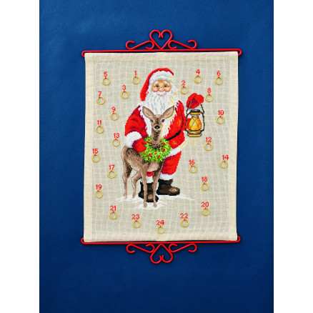 Permin Stickereiset Weihnachtsmann und Hirsch 35x43cm von Permin