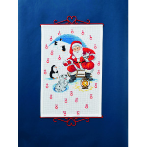 Permin Stickerei-Set Weihnachtsmann & Pinguine 40x60cm von Permin