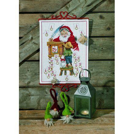 Permin Stickerei-Set Adventskalender - Besuch vom Weihnachtsmann 32x43 von Permin