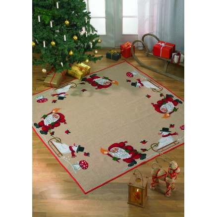 Permin Stickerei-Set Adventskalender - Weihnachtsmann und Schneemann 1 von Permin