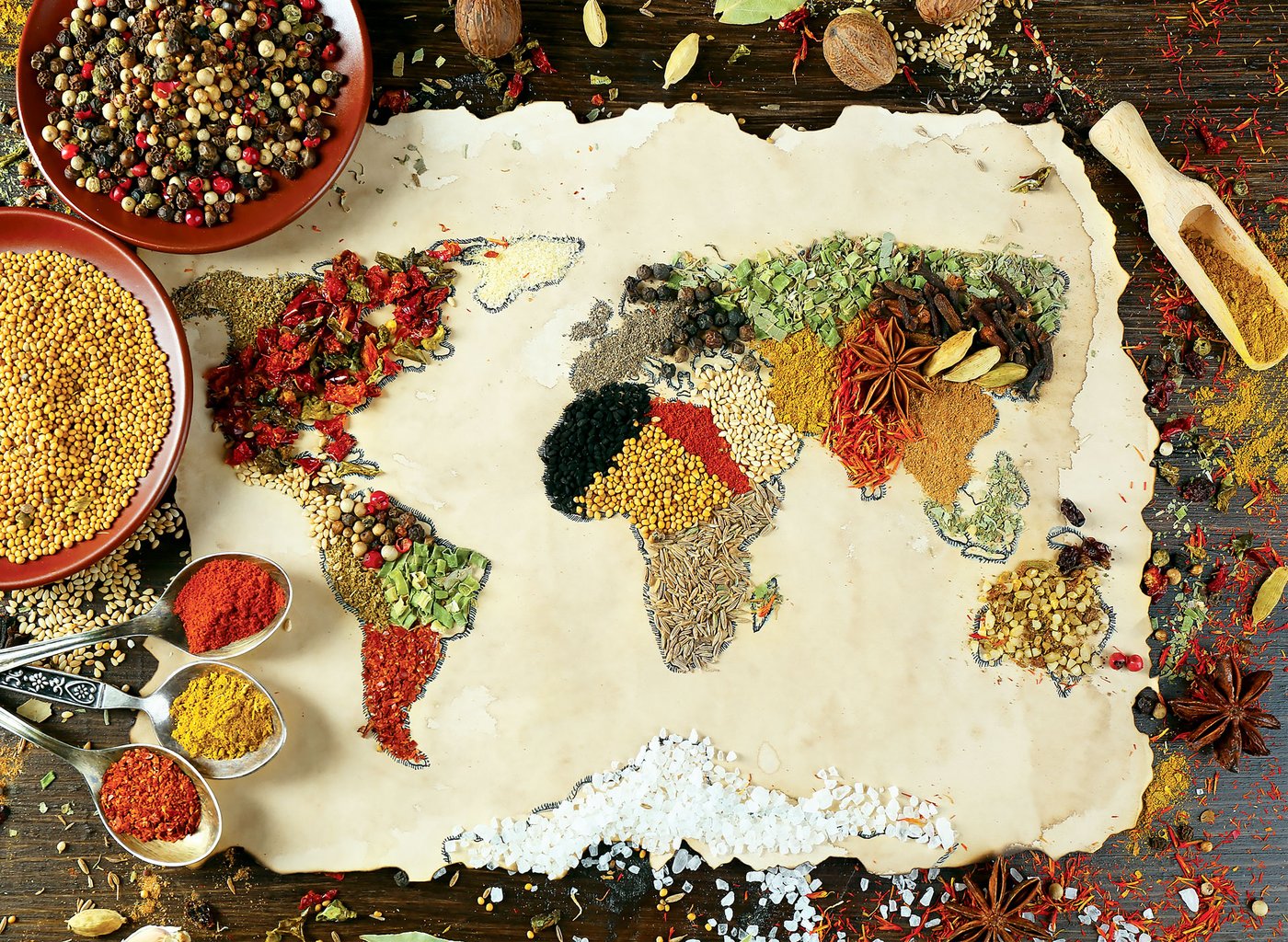 Perre / Anatolian Herbal World Map 1000 Teile Puzzle Perre-Anatolian-1045 von Perre / Anatolian