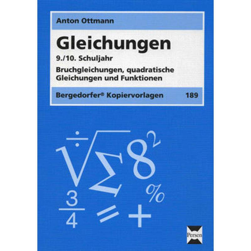 Gleichungen 9./10. Schuljahr von Persen Verlag in der AAP Lehrerwelt