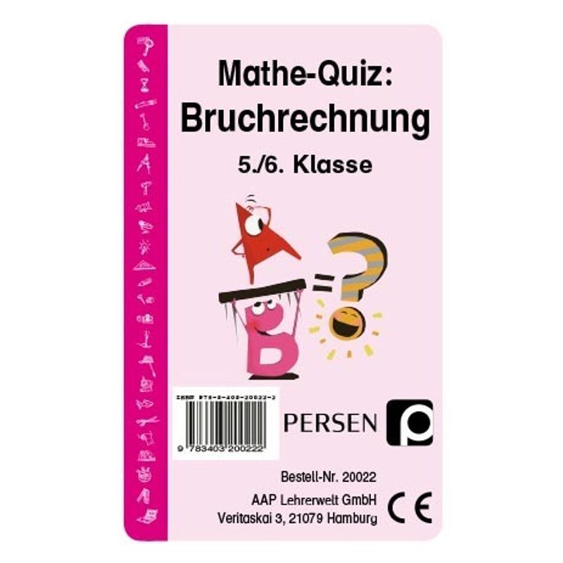 Mathe-Quiz / Mathe-Quiz: Bruchrechnung (Kartenspiel) von Persen Verlag in der AAP Lehrerwelt