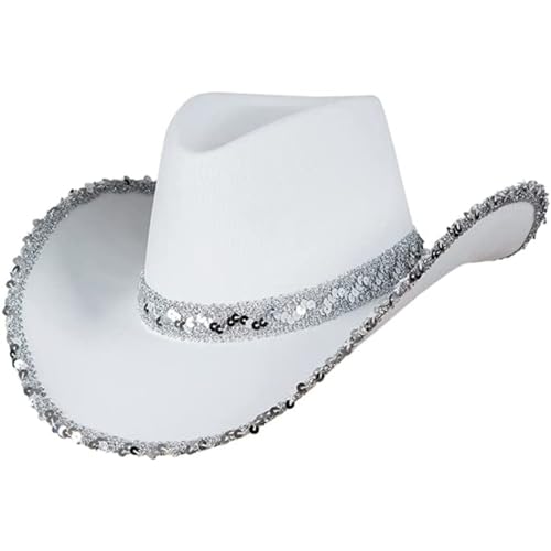 Perwteriy Erwachsener texanischer Cowboyhut weißer Kostüme Party Accessoire Value for Money Unisex Perwteriy Erwachsener texanischer Cowboyhut weißer Kostüme Party Accessoire Value for Money Unisex von Perwteriy