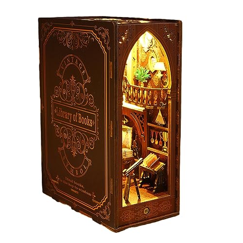 Pesderty DIY Book Nook 3D-Holzpuzzle-Buchstützen-Set-Set für Bücherregal-Dekoration, mit Modellbausätzen für Erwachsene Pesderty DIY Book Nook 3D-Holzpuzzle-Buchstützen-Set-Set für Bücherregal-Dekoration, mit Modellbausätzen für Erwachsene von Pesderty