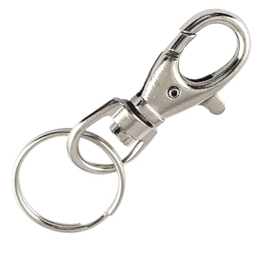 Pesderty Silbern Metall Ausloeser Karabinerverschluss Schlüsselanhaenger 2 Stück von Pesderty
