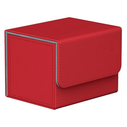 Pesfehhy Über 100 Sammelkarten-Deckbox, Sammelkartenspielzeug mit Magnetverschluss, Spielkarten-Aufbewahrung, Spielkarten-Etui, Schutz, Rot Pesfehhy Über 100 Sammelkarten-Deckbox, Sammelkartenspielzeug mit Magnetverschluss, Spielkarten-Aufbewahrung, Spielkarten-Etui, Schutz, Rot von Pesfehhy