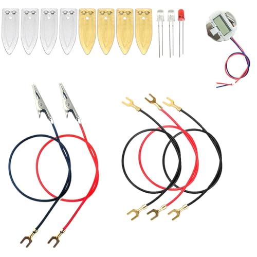 Pesfehhy Wissenschaftliches Experimentier-Set mit Obstbatterie mit elektronischer Uhr und RGB-LED, für Lernspielzeug zu Hause, DIY von Pesfehhy