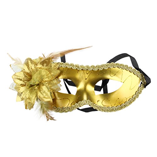 Pesfehhy venezianischen Abendkleid, Kostuem, Karneval-Maskerade-Partei-Ball-Maske (Gold) von Pesfehhy