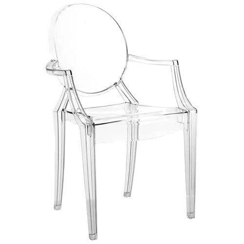 1/6 Skala Möbel 3.4x3.4x6.3 '' Plastik -Mini -Stuhl mit Armlehnen und Rückenlehne DIY Miniature Dollhouse Möbel Ergänzung für Puppenhausliebhaber Zubehör von Pesoncarl