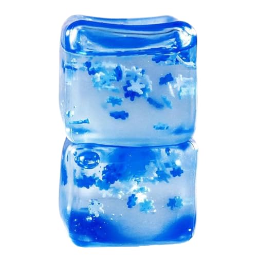 Pesoncarl 2 PCs Eiswürfel Zappelspielzeug Stressabbau Exquisite Schneeflocken -Eiswürfel Stress Ball Flexible tragbares Zappel -Squeeze -Spielzeug für Kinder, Erwachsene Geschenk, Spielzeug von Pesoncarl