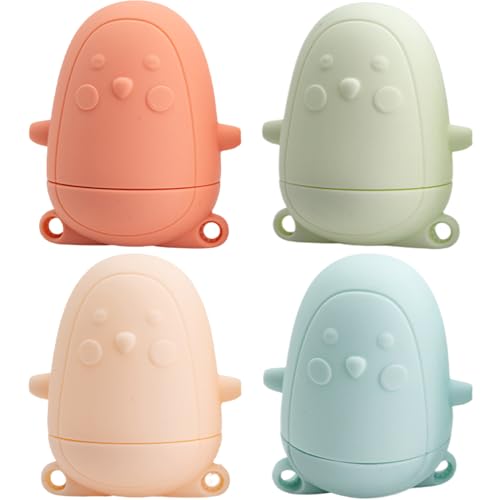 4pcs/Set Badspielzeug, 2,6x3 Lebensmittel-Silikon-Babybadspielzeug, umweltfreundliche Cartoon Penguin Sumpf 4pcs/Set Badspielzeug, 2,6x3 Lebensmittel-Silikon-Babybadspielzeug, umweltfreundliche Cartoon Penguin Sumpf von Pesoncarl