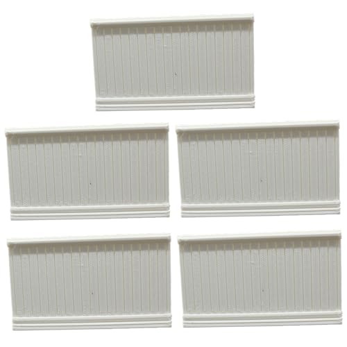Pesoncarl 5pcs Mini Wainscot Board, Pla Dollhouse Möbel, White Dollhouse Miniaturen, DIY freundliche 3, 7x2, 2 Zoll 1:12 Wainscot Board für Einstellungen von Pesoncarl