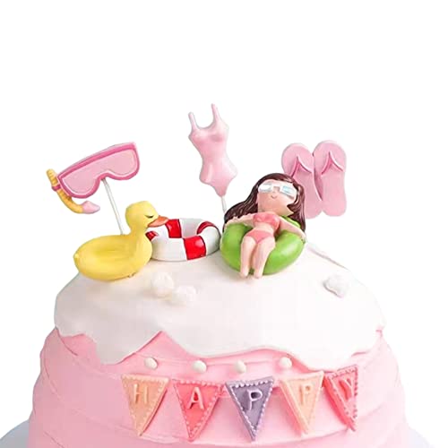 6PCS Summer Cake Topper Schwimmbad Kuchen Dekoration Strand Topper Hawaiian Beach Themendekoration für Geburtstagsfeier, Spielzeug, Spielzeug 6PCS Summer Cake Topper Schwimmbad Kuchen Dekoration Strand Topper Hawaiian Beach Themendekoration für Geburtstagsfeier, Spielzeug, Spielzeug von Pesoncarl