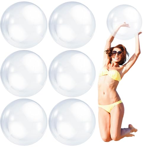 6pcs klare Strandkugeln aufblasbarer Ball 16 '' Riesen Beach Ball PVC in die Luft transparente Schwimmbad für Sommerpool -Party -Gefälligkeiten, Spielzeug, Spielzeug 6pcs klare Strandkugeln aufblasbarer Ball 16 '' Riesen Beach Ball PVC in die Luft transparente Schwimmbad für Sommerpool -Party -Gefälligkeiten, Spielzeug, Spielzeug von Pesoncarl