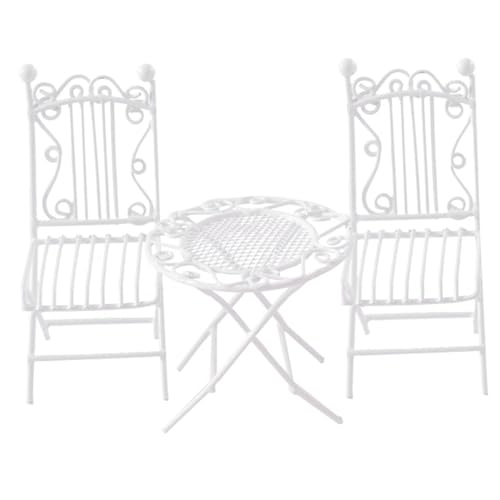 Pesoncarl Bistro Set, 3 Stück realistische Eisenminiatur -Puppenhauszubehör, lustige DIY -Zubehör weiß Miniaturmöbel für Dollhouse Decor Kinder Geschenke Pesoncarl Bistro Set, 3 Stück realistische Eisenminiatur -Puppenhauszubehör, lustige DIY -Zubehör weiß Miniaturmöbel für Dollhouse Decor Kinder Geschenke von Pesoncarl
