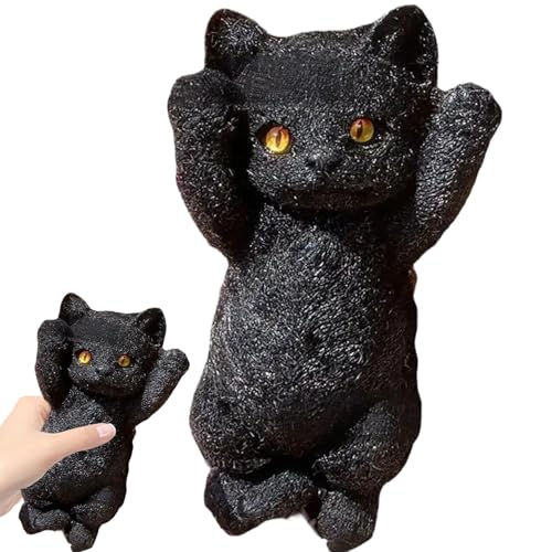 Cat Fidget Toy 8 x 4 Zoll niedliche Katzen -sensorische Spielzeuge realistischer 3D Stress Relief Toy Soft Kawaii Kitties Zappel Squeeze Kreative Geschenke für Kinder und Erwachsene, Style 3 von Pesoncarl