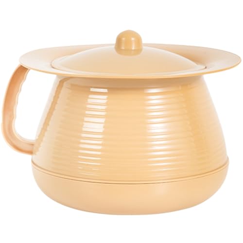 Chamber Pot 1.5L Tragbarer Urinal Spingtoon mit Deckel und Griff Hospital Home Spetoon Bettpfanne mit Bürste Notfallkommode Eimer wiederverwendbares Urin -Gerät für Frau und ältere Menschen, Gelb, Ge Chamber Pot 1.5L Tragbarer Urinal Spingtoon mit Deckel und Griff Hospital Home Spetoon Bettpfanne mit Bürste Notfallkommode Eimer wiederverwendbares Urin -Gerät für Frau und ältere Menschen, Gelb, Ge von Pesoncarl
