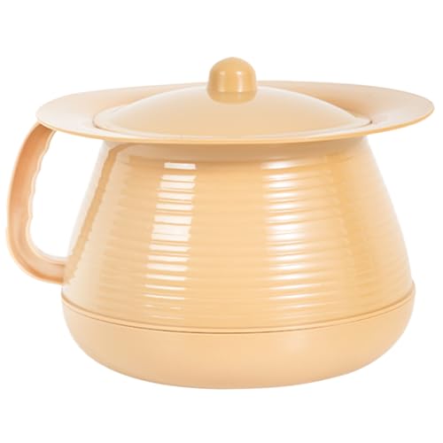Chamber Pot 1.5L Tragbarer Urinal Spingtoon mit Deckel und Griff Hospital Home Spetoon Bettpfanne mit Bürsten Notfallkommode Eimer wiederverwendbares Urin -Gerät für Frau und ältere Menschen, Gelb, S Chamber Pot 1.5L Tragbarer Urinal Spingtoon mit Deckel und Griff Hospital Home Spetoon Bettpfanne mit Bürsten Notfallkommode Eimer wiederverwendbares Urin -Gerät für Frau und ältere Menschen, Gelb, S von Pesoncarl