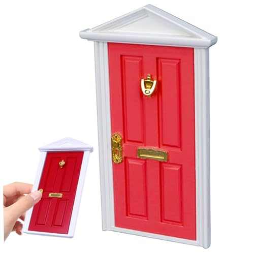 Pesoncarl Dollhouse Door Künstlicher 4x7 -Zoll -Holz Realistische Puppenhaustür mit Spitzen oberen rot Pesoncarl Dollhouse Door Künstlicher 4x7 -Zoll -Holz Realistische Puppenhaustür mit Spitzen oberen rot von Pesoncarl