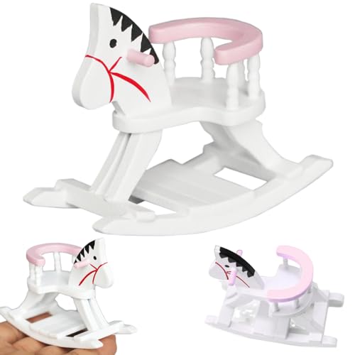 Dollhouse Möbel Schaukelpferdpuppenstuhl, Holz 1:12 Puppenhausmöbel Süßes Cockeorse Dekoration Model Babyzimmer, Spielzeug Dollhouse Möbel Schaukelpferdpuppenstuhl, Holz 1:12 Puppenhausmöbel Süßes Cockeorse Dekoration Model Babyzimmer, Spielzeug von Pesoncarl