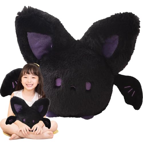 Fledermausplüsch 8 -Zoll -Baumwoll -Stoff -Fledermaus niedliche Halloween Plüsch mit großen Ohren und kleinen Flügel -Dekorationsspielen für Halloween, Party, Zuhause, Bett, Sofa, schwarze, gefüllte Fledermausplüsch 8 -Zoll -Baumwoll -Stoff -Fledermaus niedliche Halloween Plüsch mit großen Ohren und kleinen Flügel -Dekorationsspielen für Halloween, Party, Zuhause, Bett, Sofa, schwarze, gefüllte von Pesoncarl