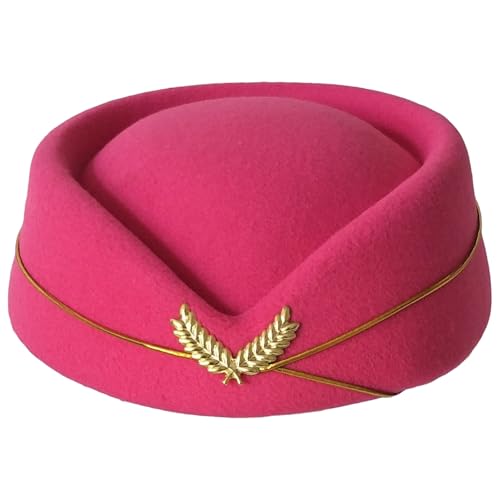 Flugbegleiter Hat Rosy Stewardess Kostüm Filz Flugbegeisterte Kostüm für Halloween Party Cosplay & Performance s s Flugbegleiter Hat Rosy Stewardess Kostüm Filz Flugbegeisterte Kostüm für Halloween Party Cosplay & Performance s s von Pesoncarl