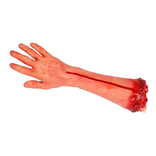 Halloween gebrochener Arm, 35 cm beängstigende Körperteile für Halloween Party Realistische Latex Gory 35cm Handtricks Spielzeug zufällige linke oder rechte Hand, Knebelspielzeug praktische Witze von Pesoncarl