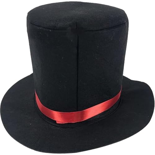 Hüte für Erwachsene, Top -Hut, Black Top -Hut, modischer Magier, Retro Fedora Hüte für Männer Frauen Kinder Butler Kostüm für Rollenfeiern Festival Festival Hüte für Erwachsene, Top -Hut, Black Top -Hut, modischer Magier, Retro Fedora Hüte für Männer Frauen Kinder Butler Kostüm für Rollenfeiern Festival Festival von Pesoncarl