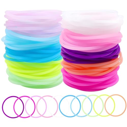 Jelly Bracelets, 120pcs farbenfrohe Glühbänder, dehnbares Silikonarmband, 80er Jahre leuchten in den dunklen Armbändern für Neonparty -Gefälligkeiten Jelly Bracelets, 120pcs farbenfrohe Glühbänder, dehnbares Silikonarmband, 80er Jahre leuchten in den dunklen Armbändern für Neonparty -Gefälligkeiten von Pesoncarl