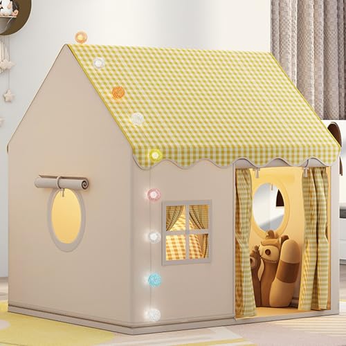 Kinderzelt im Innen mit Licht, 47x41 x 50 Zoll atmungsaktives Spielzelt mit Türfenster, abnehmbare Metallunterstützung Kids Playhouse für 3-4 Person Kinderzelt im Innen mit Licht, 47x41 x 50 Zoll atmungsaktives Spielzelt mit Türfenster, abnehmbare Metallunterstützung Kids Playhouse für 3-4 Person von Pesoncarl
