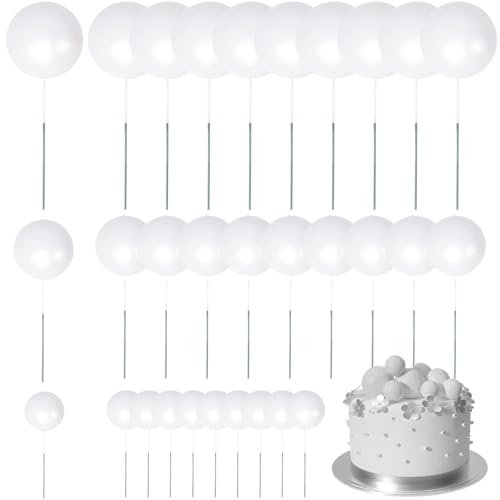 Kuchen -Topper, Cupcake -Topper, 30 Stück Schaumstoffball -Kuchen -Topper, 3 Größen Geburtstagstorte, DIY -Kuchen -Dekorationsbedarf für Hochzeitsniversary Babyparty Babyparty Kuchen -Topper, Cupcake -Topper, 30 Stück Schaumstoffball -Kuchen -Topper, 3 Größen Geburtstagstorte, DIY -Kuchen -Dekorationsbedarf für Hochzeitsniversary Babyparty Babyparty von Pesoncarl