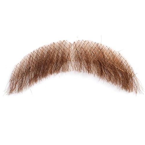 Künstlicher Schnurrbart aus Echthaar, realistischer 8 cm Langer Spatzenbart, Ziegenbart, unsichtbarer Spitzenbart für Halloween, lustiges Cosplay-Kostüm, braun Künstlicher Schnurrbart aus Echthaar, realistischer 8 cm Langer Spatzenbart, Ziegenbart, unsichtbarer Spitzenbart für Halloween, lustiges Cosplay-Kostüm, braun von Pesoncarl