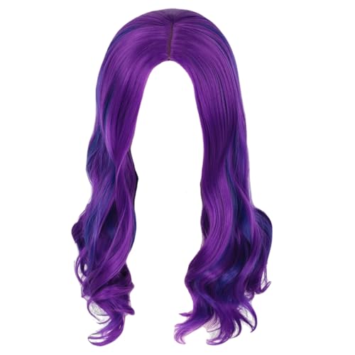 Lila Perücke gemischt blau Long longy für Kinder Girls lila Haar iücke lustige Halloween Cosplay Requisite proviant für Frauen Performance Party Singing Accessoires, Spielzeug von Pesoncarl