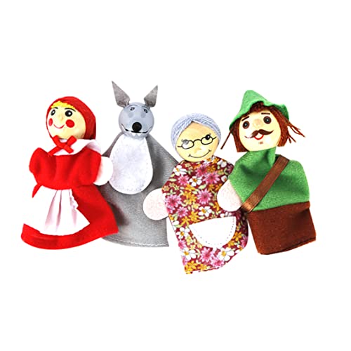 Little Red Riding Hood Weihnachten Tier Finger Puppenspielspielzeug Bildungsspielzeug Storytelling Doll Cartoon Finger Puppen für Kinder 4pcs, Puppenkinos Little Red Riding Hood Weihnachten Tier Finger Puppenspielspielzeug Bildungsspielzeug Storytelling Doll Cartoon Finger Puppen für Kinder 4pcs, Puppenkinos von Pesoncarl