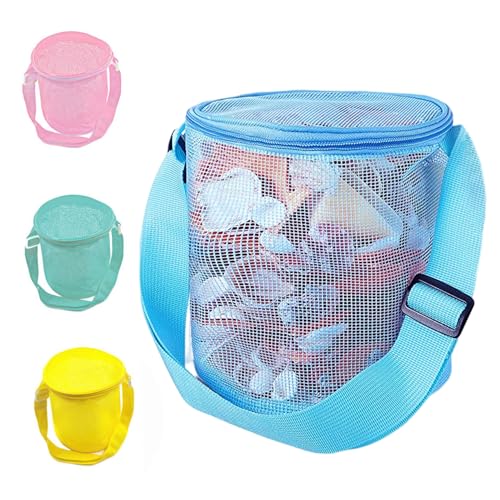 Mesh Beach Bags Kids Shells sammeln Beschussbeutel Sandspielzeughalterbeutel mit verstellbaren Riemen 4pcs, Strandspielzeug Mesh Beach Bags Kids Shells sammeln Beschussbeutel Sandspielzeughalterbeutel mit verstellbaren Riemen 4pcs, Strandspielzeug von Pesoncarl