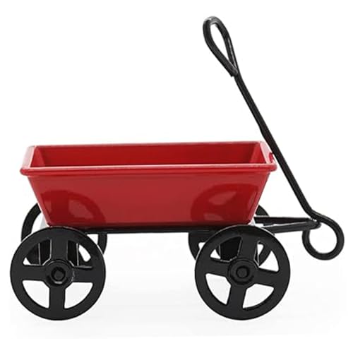 Miniatur Red Wagon, Metall Miniature Puppenhaus -Zubehör Mini Red Wagon für Puppenhausdekoration Zubehör, Spielzeug Miniatur Red Wagon, Metall Miniature Puppenhaus -Zubehör Mini Red Wagon für Puppenhausdekoration Zubehör, Spielzeug von Pesoncarl